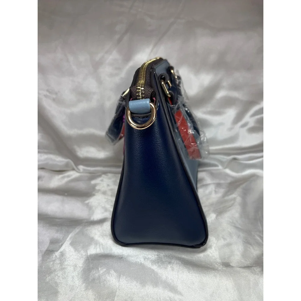 Nicole Lee Santorini Satchel Women Medium Navy Blue Graphic Crossbody Strap